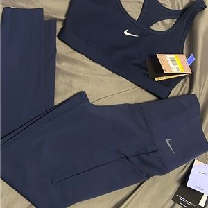 Nike dri-fit leggings and sports bra